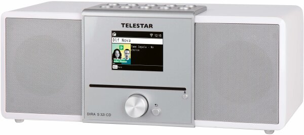 TELESTAR DIGITAL Telestar DIRA S 32i CD (weiß) CD-Radio DAB+, UKW, Internet DLNA, WLAN, USB