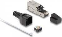 DELOCK RJ45 Stecker zu LSA mit Knickschutztülle und...