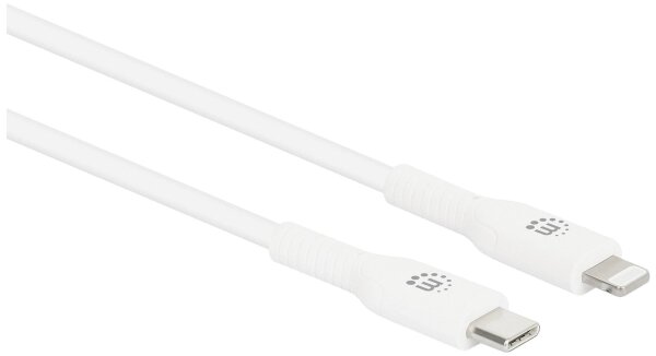 MANHATTAN Kabel USB-C auf Lightning 2m weiß