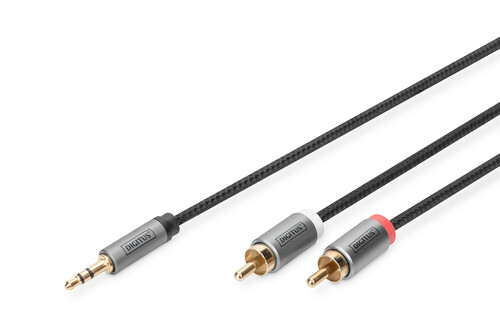 DIGITUS Adapterkabel, 3,5mm Klinke auf Cinch 1,8M