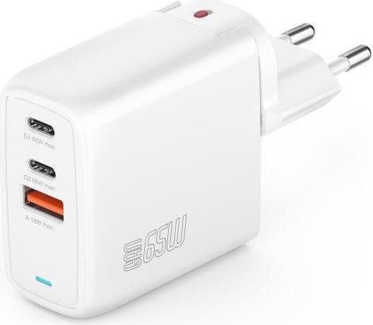 4SMARTS Ladegerät GaN Flex 65W 2 USB-C+1 USB-A weiß