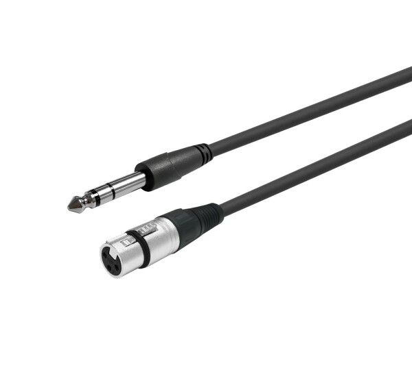 EET Vivolink PROAUDXLRFJACKS1 Audio-Kabel 1 m XLR 6.35mm Schwarz (PROAUDXLRFJACKS1)