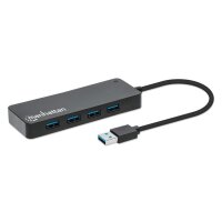 MANHATTAN 7-Port USB Hub A-Stecker A-Buchse 5Gbit/s schwarz