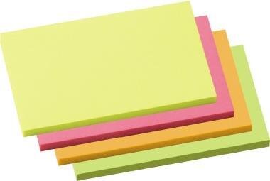 SOENNECKEN Haftnotizen 125x75mm Neonfarben 4 x 100 Blatt - Rechteck - Mehrfarbig - Papier - 125 mm -