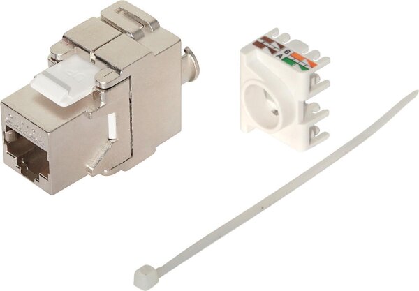 S-CONN S/CONN maximum connectivity 8x Keystone cat.6 A zertifiziert, 500 MHz, Druckguss-Gehäuse, vol