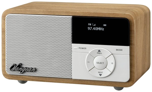 SANGEAN DDR-7X Tischradio DAB+, UKW AUX, Bluetooth® Tastensperre, wiederaufladbar Holz (hell