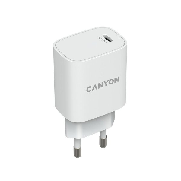 CANYON Ladegerät 1xUSB-C 20W Power Delivery white retail