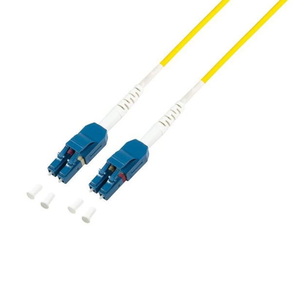 LOGILINK Uniboot LWL Patchkabel, 2x LC-Duplex, OS2, 0,5 m platzsparende Patchlösung für Hochleistung