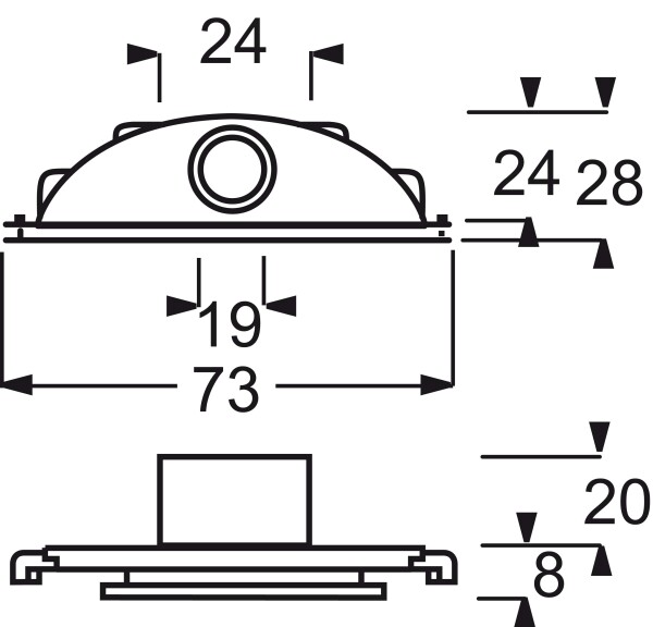 BUSCH-JAEGER Leitungseinführung bl/gn f.Rohre,Durchm.20mm