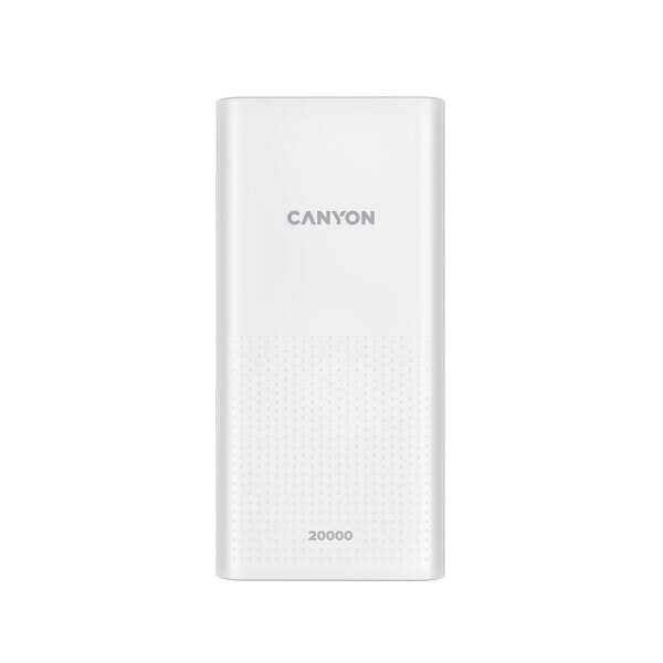 CANYON Powerbank PB-2001  20000 mAh  Micro-USB/USB-C   white retail