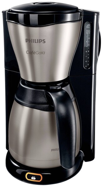 PHILIPS Gaia Collection HD7548/20 Kaffeemaschine Thermokanne, schwarz/Edelstahl