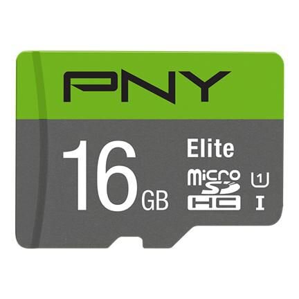 PNY Micro SD Card Elite 16 GB HC Class 10  UHS I  U1  SD adapter