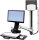 ERGOTRON StyleView Sit-Stand Combo System with medium Silver CPU Holder up to 24inch LDC screen