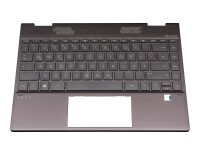 HP Tastatur inkl. Topcase DE (deutsch) grau/grau mit...