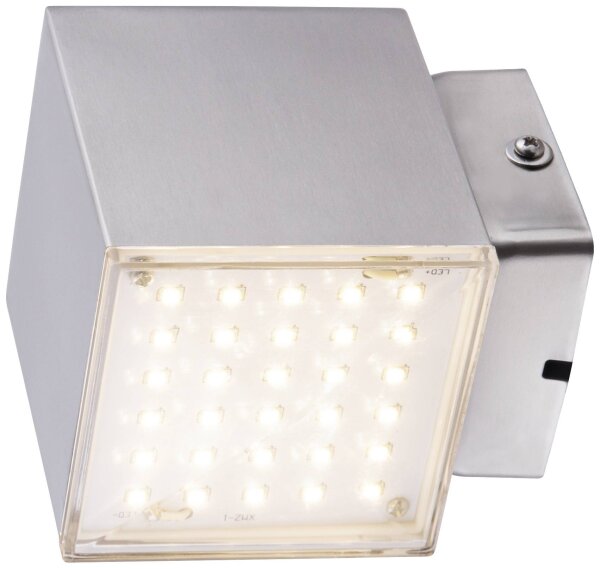 HEITRONIC Kubus 500999 LED-Außenwandleuchte 4.5 W LED Edelstahl