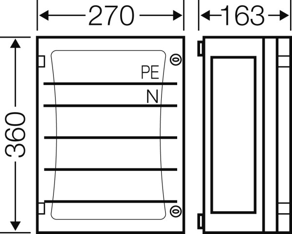 HENSEL HENS ENYSTAR-Sammelschienengeh. FP 3212 Sammelschienengehäuse 5-polig