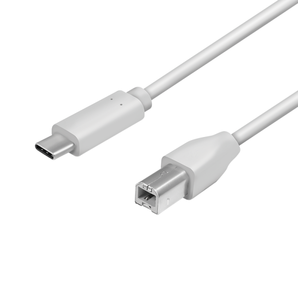 LOGILINK USB 2.0 Kabel, USB-C - USB-B Stecker, 2,0 m, grau USB-C Stecker - USB-B Stecker, max. Übert