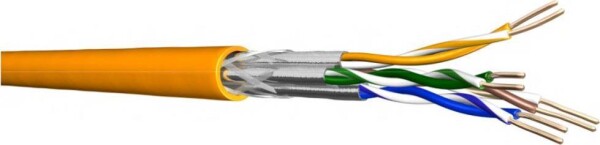 Draka Verlegekabel UC900 HS23, Cat 7, S/FTP, PiMF, orange, 1000 m Einwegtrommel