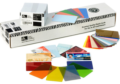 ZEBRA 500-PK PVC CARDS 30MIL SILVER