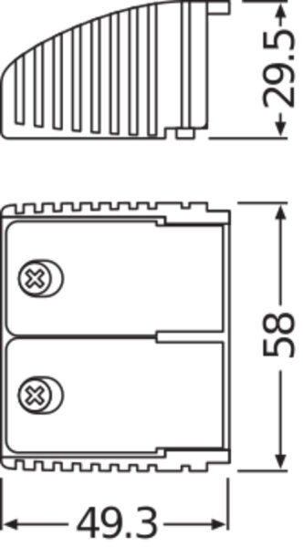 LEDVANCE OSR OT CABLE CLAMP B-STYLE B=58mm Zugentlastung für OTi DALI 25-35W