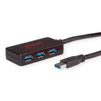 ROLINE USB 3.0 4-Port Hub mit Repeater 10m