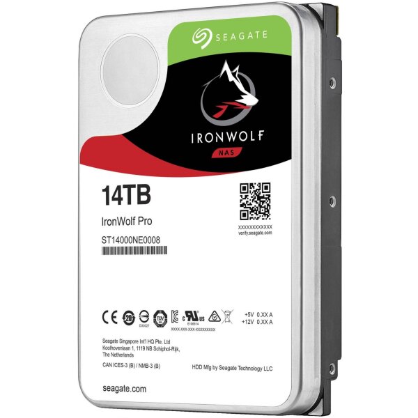 SEAGATE Ironwolf PRO Enterprise NAS HDD 14TB 7200rpm 6Gb/s SATA 256MBcache 8,9cm 3,5Zoll 24x7 für NA