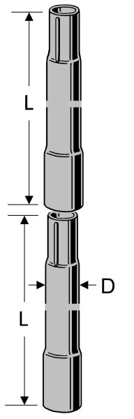 KATHREIN Steckmast ZSA 21 2,0 m, D = 48 mm, Stärke: 2 mm