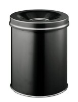 DURABLE Papierkorb SAFE, rund, 15 Liter, schwarz aus...