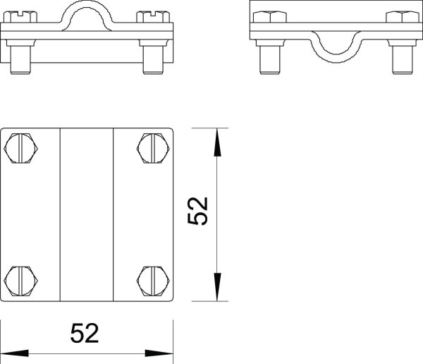 OBO Kreuzverbinder 254 DIN 8-10 FT 8-10mm St FT 5314038