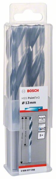 BOSCH Bosc HSS PointTeQ DIN338 13x101x151mm 5x | 2608577298