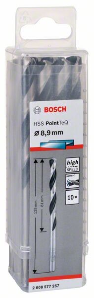 BOSCH Accessories 2608577257 Metall-Spiralbohrer 8.90 mm 1 St.