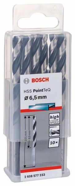 BOSCH Bosc HSS PointTeQ 338 6,5x63x101mm 10 | 2608577233