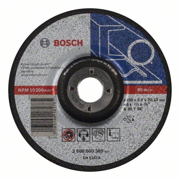 BOSCH Accessories 2608600389 2608600389 Schruppscheibe gekröpft 150 mm 22.23 mm 1 St.