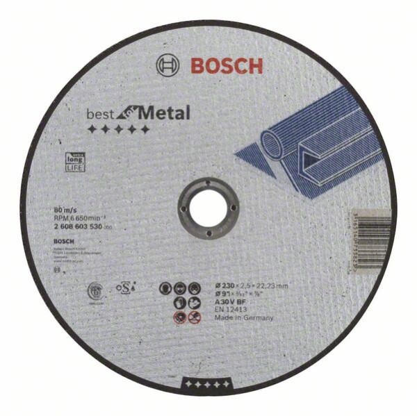 BOSCH Accessories 2608603530 Trennscheibe gerade 115 mm 22.23 mm 1 St.