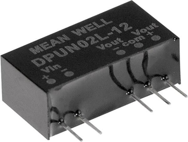 MEAN WELL DPUN02L-15 DC/DC-Wandler +15 V/DC, -15 V/DC +67 mA 2 W Anzahl Ausgänge: 2 x