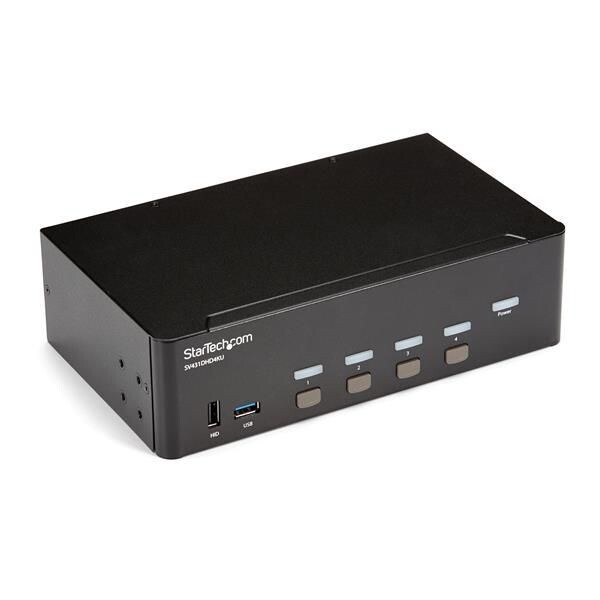 STARTECH.COM KVM Switch HDMI 4 Port - 4K 30 Hz - KVM Extender für HDMI