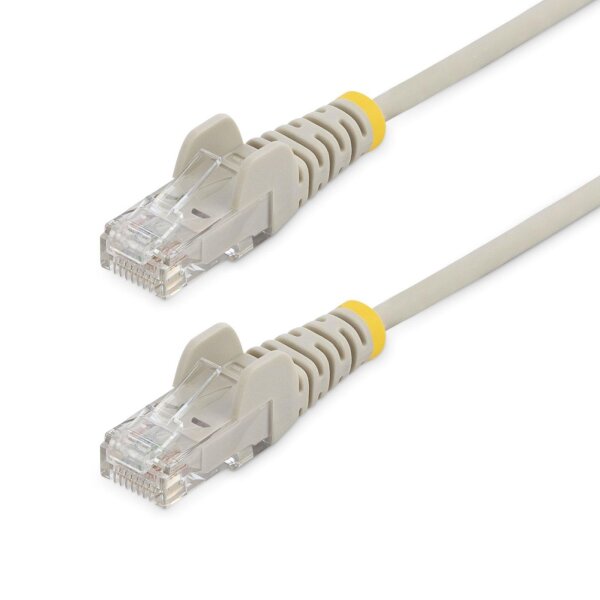 STARTECH.COM 3m Cat6-Kabel - Schlankes Cat6-Patchkabel - Grau - Snagless-RJ45-Steckverbinder - LSZH