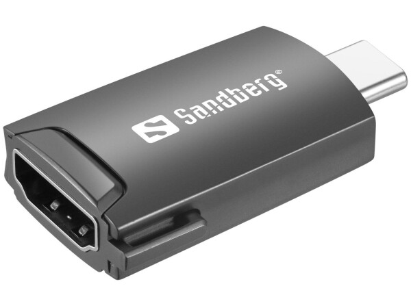 SANDBERG USB-C to HDMI Dongle. Anschluss 1: USB-C, Anschluss 2: HDMI, Steckerverbindergeschlecht: Mä