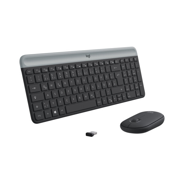 LOGITECH MK470 Slim Combo - kabelloses Tastatur-Maus-Set schwarz