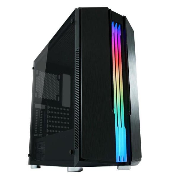 LC-POWER Gaming 702B Skyscraper_X - Midi Tower - ATX - ohne Netzteil - Schwarz - USB/Audio