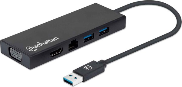 MANHATTAN USB3.2 Gen1 USB-A auf Dual-Monitor Multi-Adapter