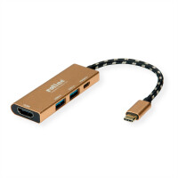 ROLINE GOLD USB Typ C Dockingstation, HDMI 4K, 2x USB 3.2...