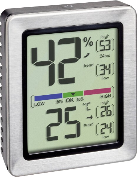 TFA-DOSTMANN EXACTO Thermo-/Hygrometer Silber