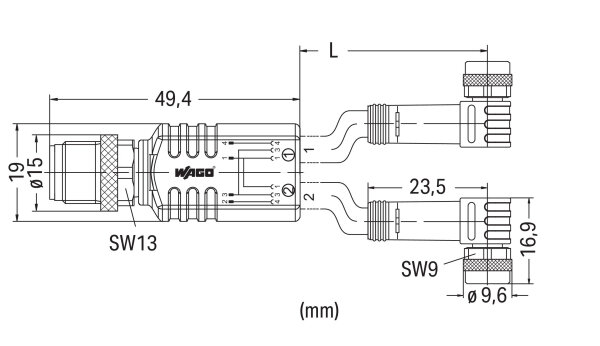 WAGO Sensor-/Aktorverteilerkabel WAGO Inhalt: 10 St.