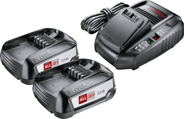 BOSCH Home and Garden Bosch Home and Garden Starter-Set 18 V (2 x 2,5 Ah + AL 1830 CV) 1600A011