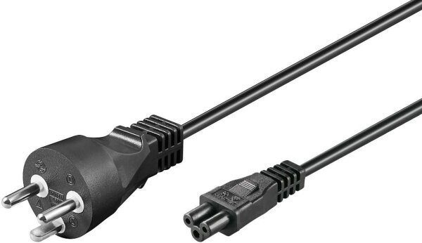 MICROCONNECT PE120810 Stromkabel Schwarz 1 m Netzstecker Typ K C5-Koppler (PE120810)