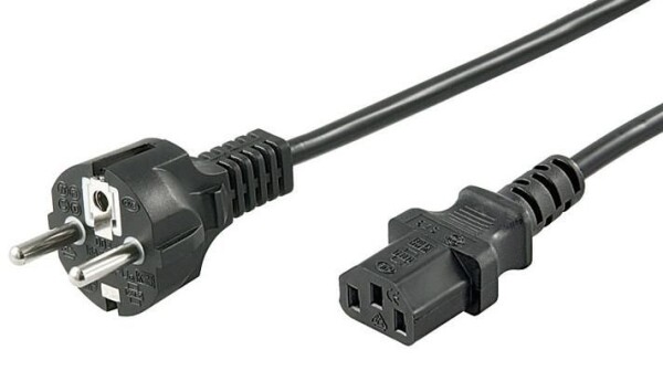 MICROCONNECT PE020410 Stromkabel Schwarz 1 m CEE7/7 C13-Koppler (PE020410)