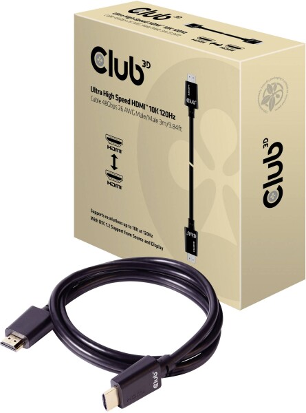 CLUB3D HDMI-Kabel A -> A 2.1 Ultra High Speed 10K HDR 3m retail