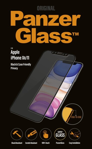 PANZERGLASS Privacy Case Friendly Apple NEW iPhone 6.1, Black