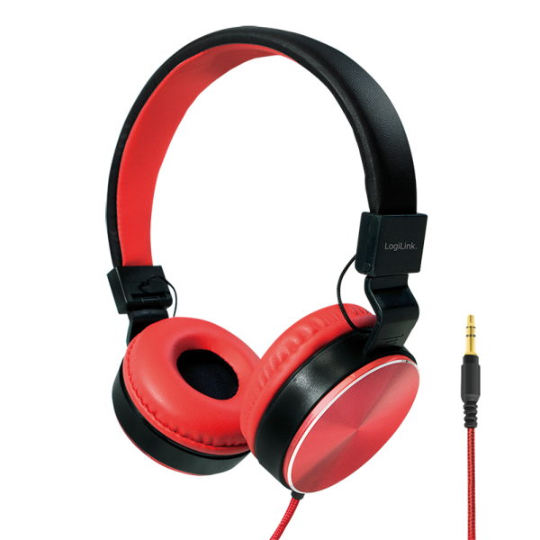 LOGILINK HS0049 On-Ear Kopfhörer rot